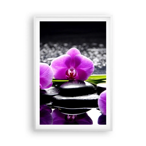 Poster în ramă albă - Să te scufunzi în pace și liniște - 61x91 cm