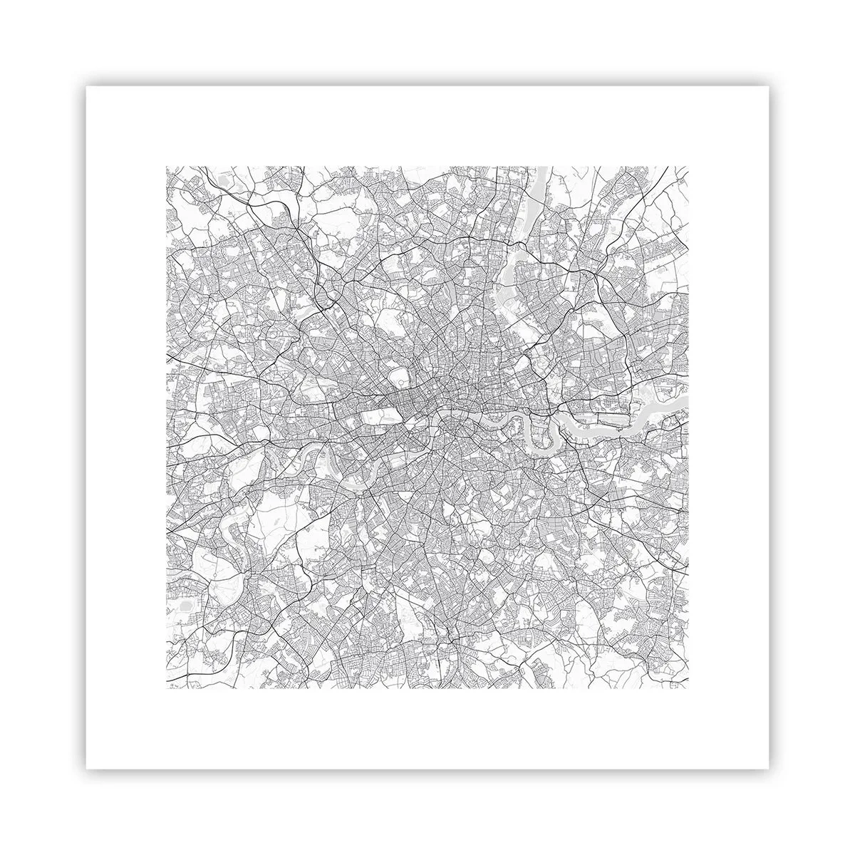 Poster - Harta labirintului din Londra - 30x30 cm