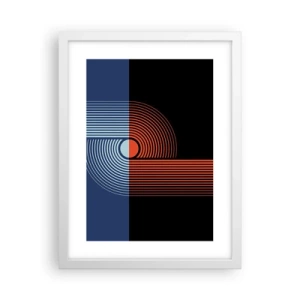 Poster în ramă albă - Într-o îmbrăţişare geometrică - 30x40 cm