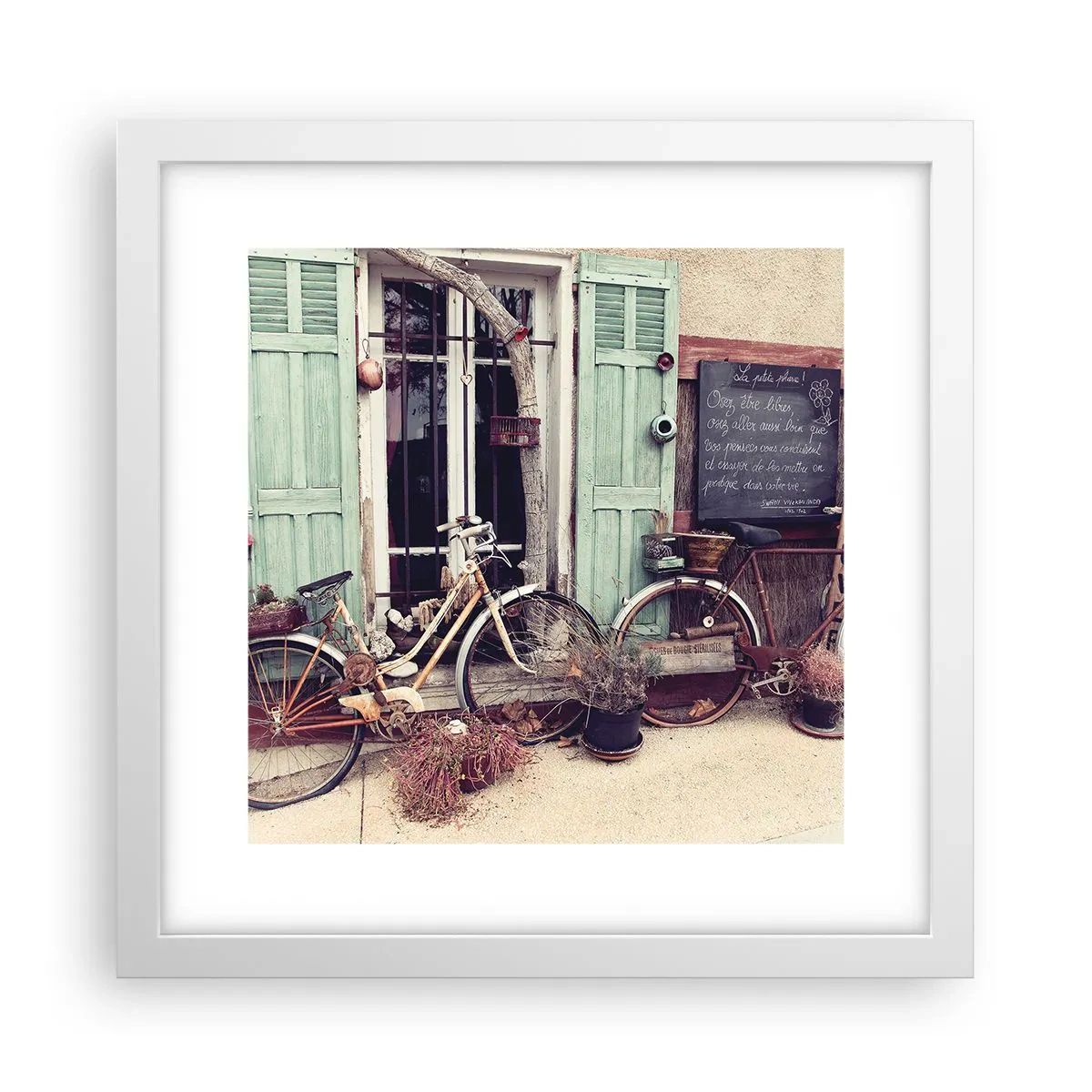 Poster în ramă albă - Trăiască provincia! - 30x30 cm