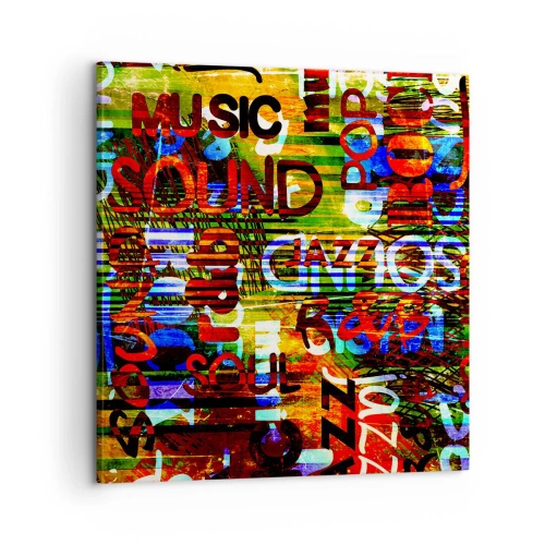 Tablou pe pânză - Toate culorile sunetului - 60x60 cm