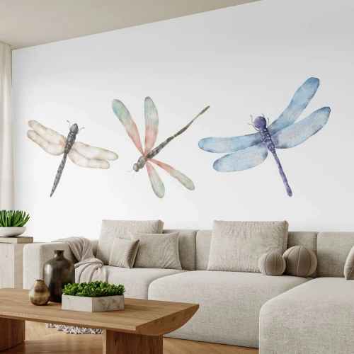 Tapet Premium Sand - Libelule imponderabile - Insecte, Minimalist, Cu greutate - 100x70 cm