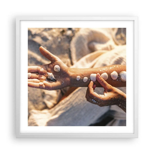 Poster în ramă albă - Frumusețe la îndemână - 50x50 cm