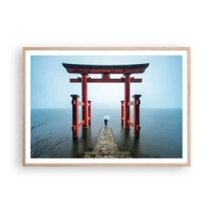 Poster în ramă de stejar deschis - Reverie japoneză - 100x70 cm