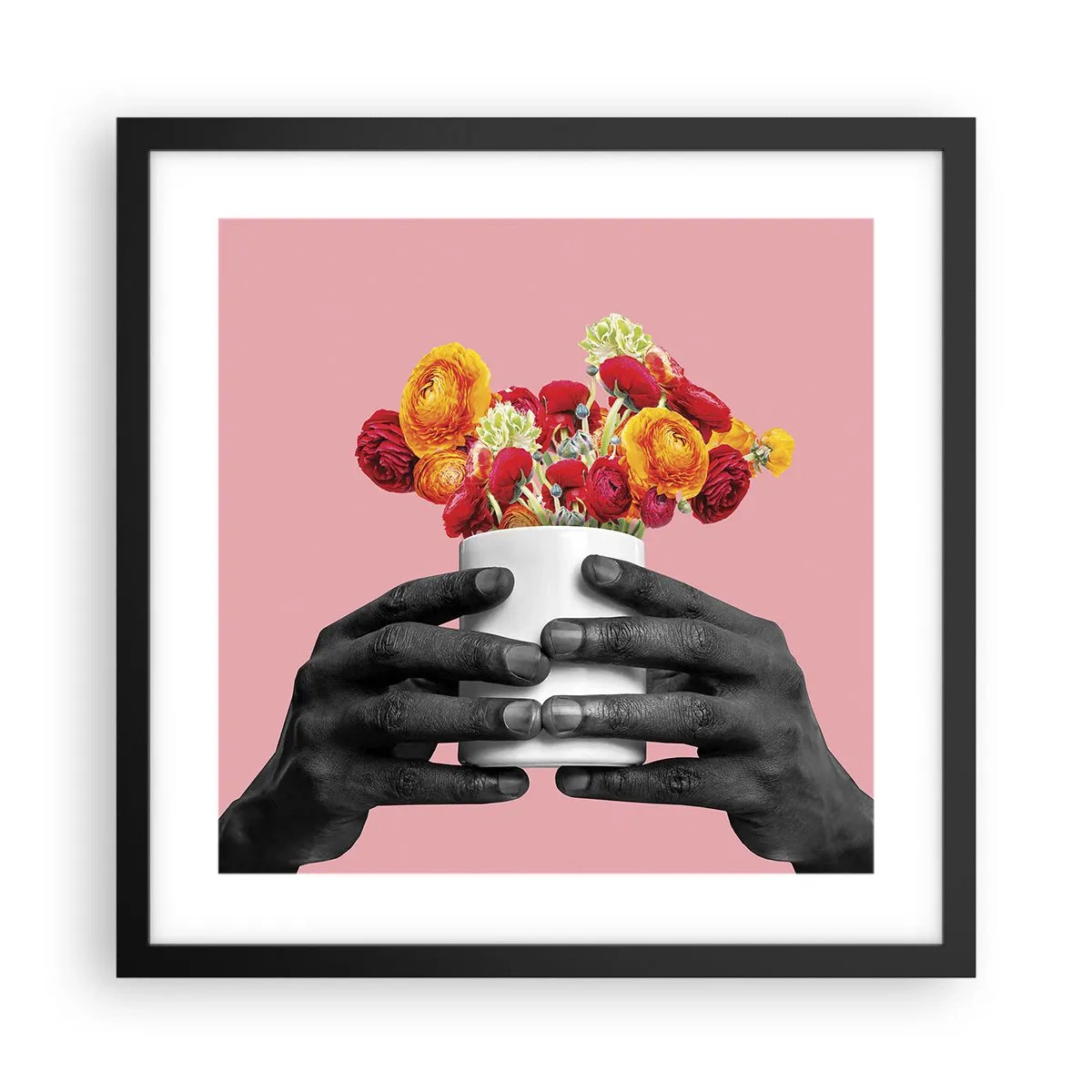 Poster în ramă neagră - Apoteoza vieții - 40x40 cm