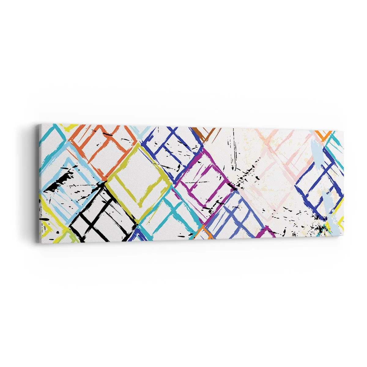 Tablou pe pânză - Ferestre și ferestruici - 90x30 cm