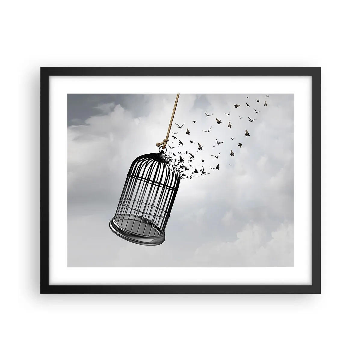 Poster în ramă neagră - Credință...Speranță...Libertate! - 50x40 cm