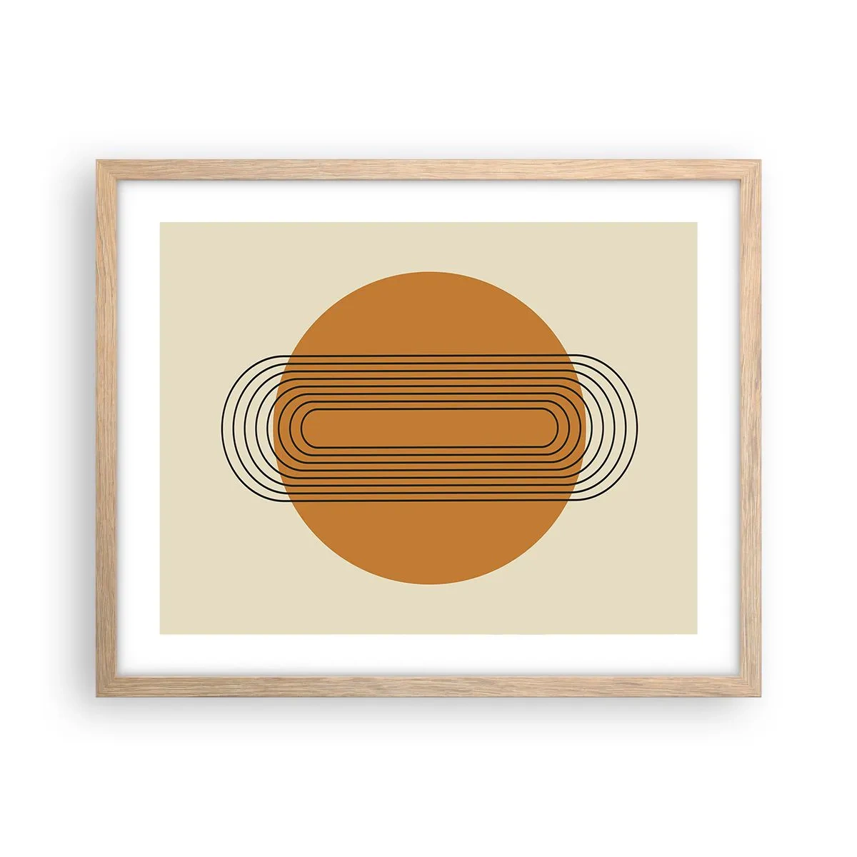 Poster în ramă de stejar deschis - Planul perfect - 50x40 cm