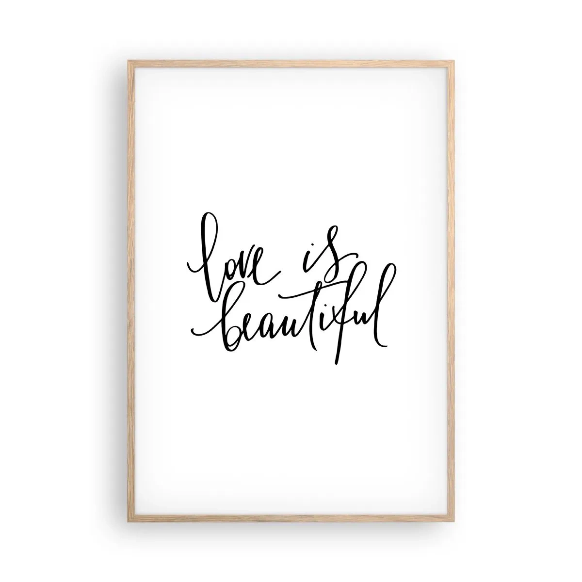 Poster în ramă de stejar deschis - Citiți și repetați - 70x100 cm