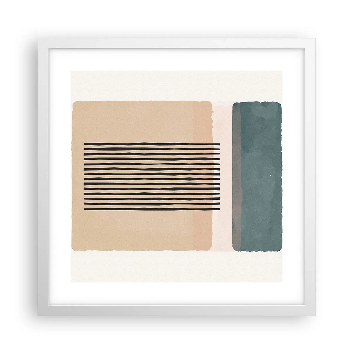 Poster în ramă albă - Totul este în regulă - 40x40 cm