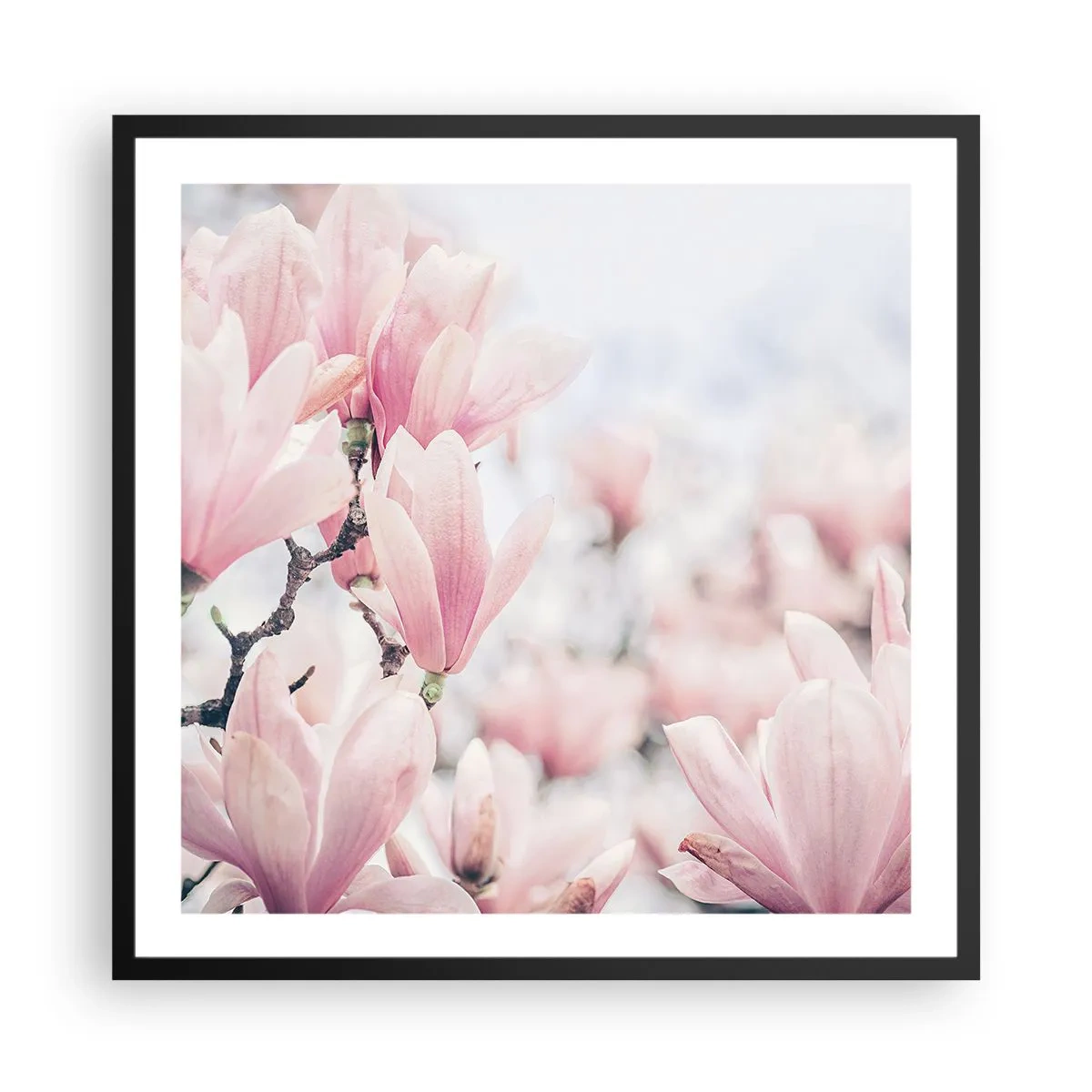 Poster în ramă neagră - Idealul de subtilitate - 60x60 cm