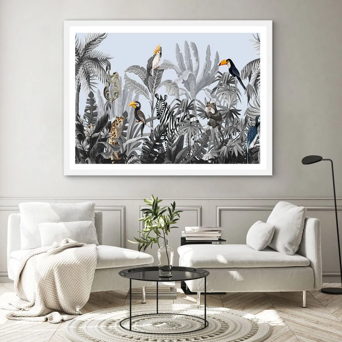 Poster în ramă albă - O fabulă africană - 70x50 cm