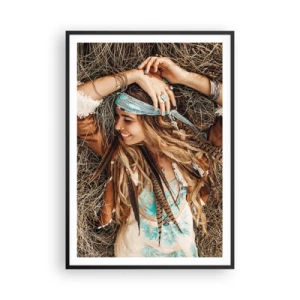 Poster în ramă neagră - În drum spre vara iubirii - 70x100 cm