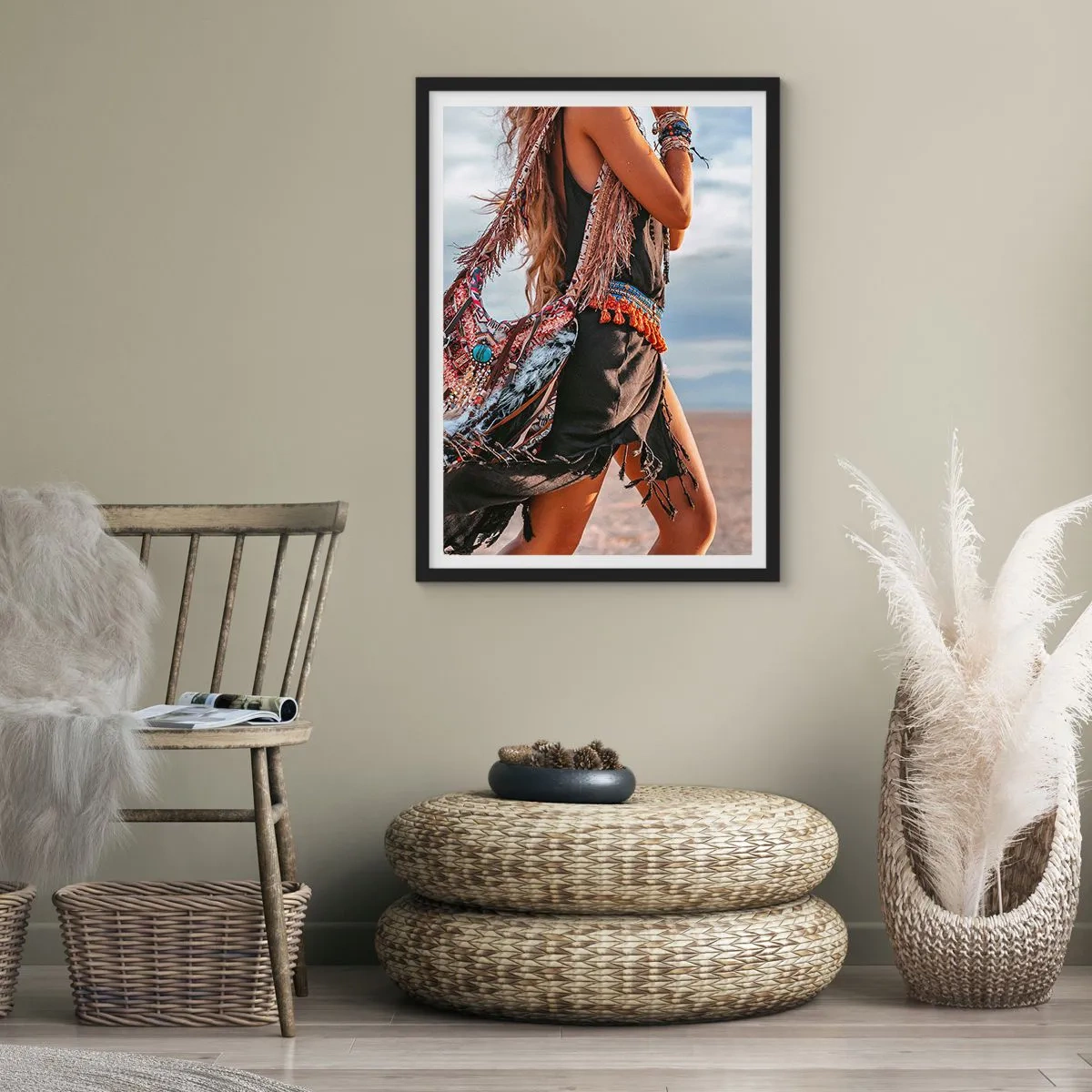 Poster în ramă neagră - Iubita șamanului - 61x91 cm