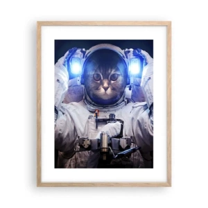 Poster în ramă de stejar deschis - Houston, aveți o problemă - 40x50 cm