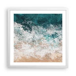 Poster în ramă albă - Povești despre mare - 50x50 cm