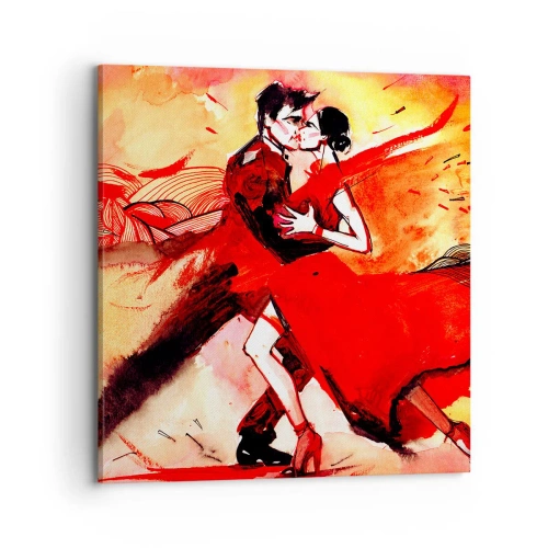 Tablou pe pânză - Ritmul pasiunii purpuriu - 70x70 cm