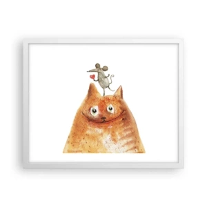 Poster în ramă albă - Paradoxurile iubirii - 50x40 cm