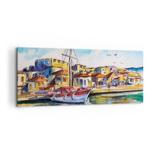 Tablou pe pânză - Curcubeu după-amiază - 100x40 cm