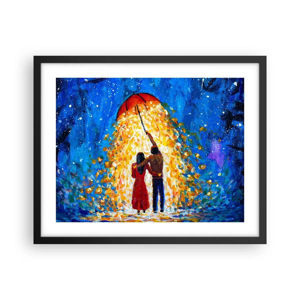 Poster în ramă neagră - Magia unei seri ploioase? - 50x40 cm