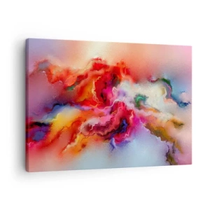 Tablou pe pânză Canvas - Abstracție colorată cu o compoziție dinamică - 70x50cm - Cum să prinzi visul - fum - Decorațiune modernă pentru perete pentru living și dormitor ARTTOR