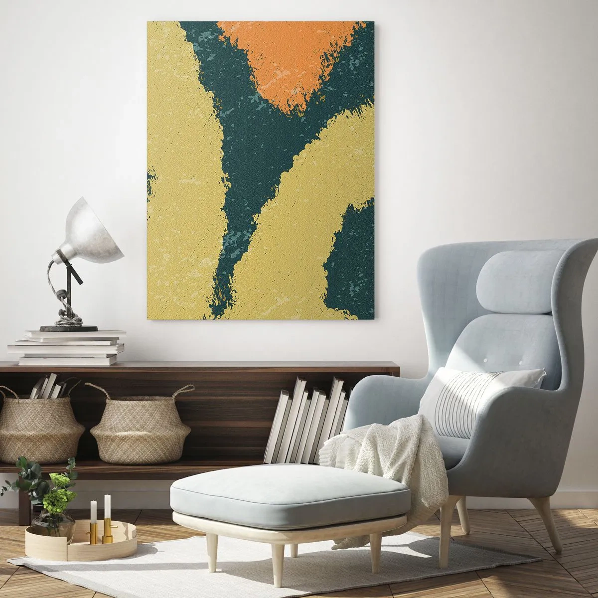 Tablou pe sticlă - Abstracție - în slow motion - 50x70 cm