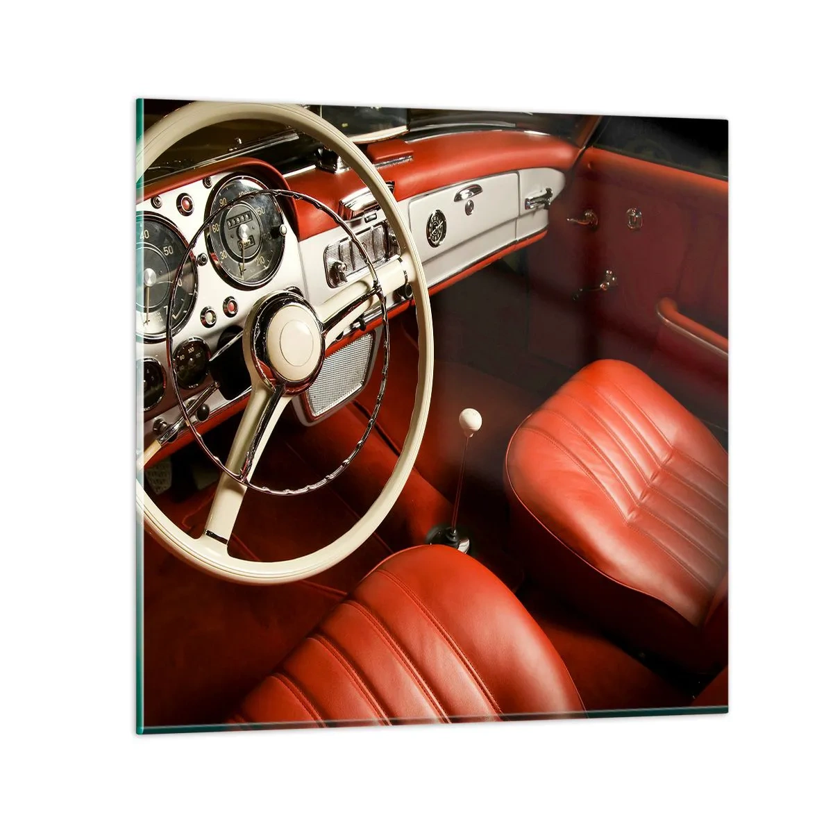 Tablou pe sticlă - Lux în stil vintage - 40x40 cm