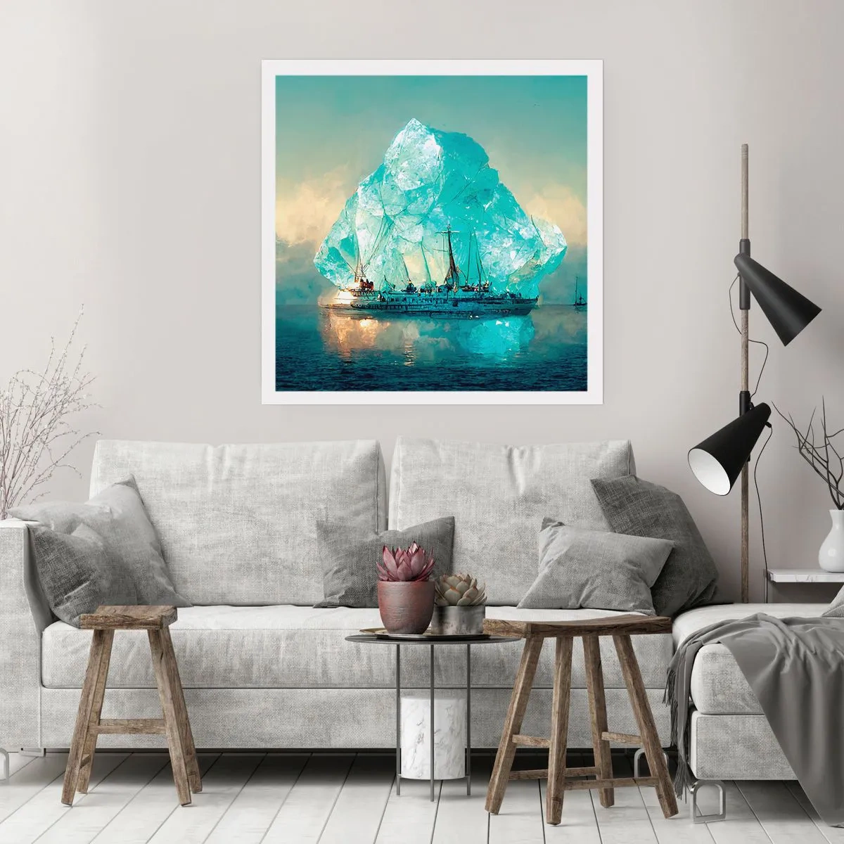 Poster - Diamant arctic - 50x50 cm