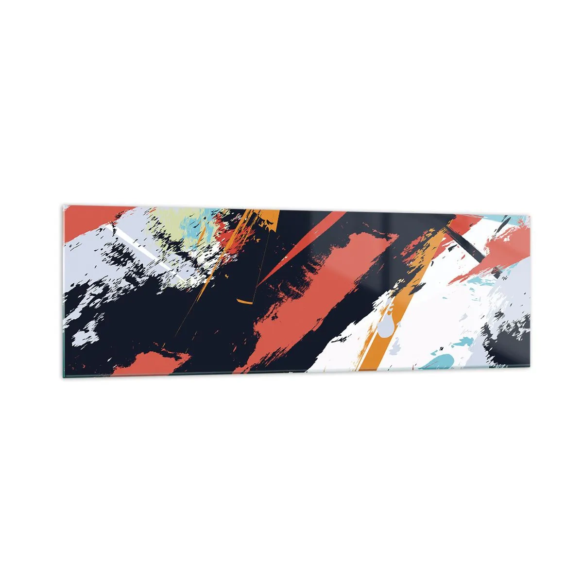 Tablou pe sticlă - Compoziție dinamică - 160x50 cm