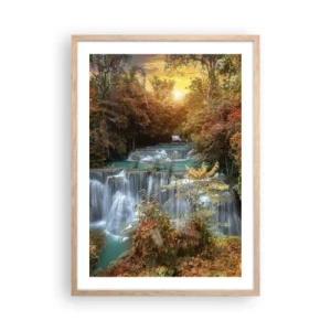 Poster în ramă de stejar deschis - Comoara ascunsă a pădurii - 50x70 cm