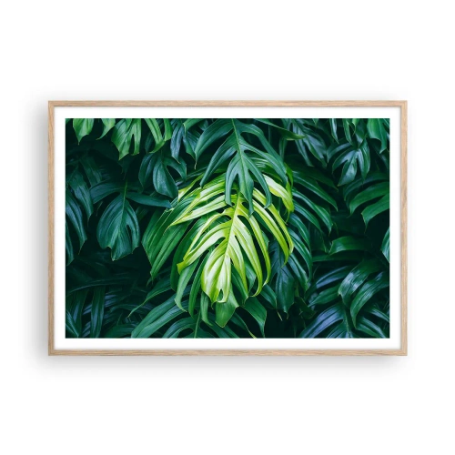 Poster în ramă de stejar deschis - Scufundă-te în prospețime - 100x70 cm