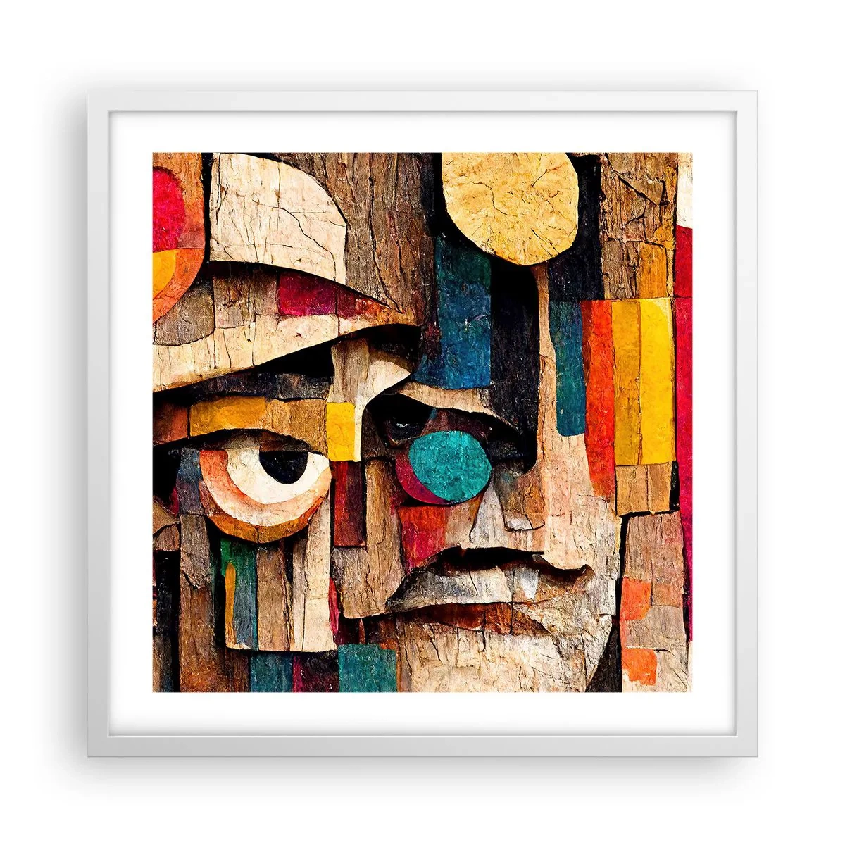 Poster în ramă albă - Te văd... - 50x50 cm