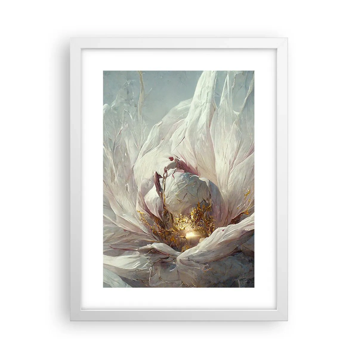Poster în ramă albă - Înflorește o dată la o sută de ani - 30x40 cm
