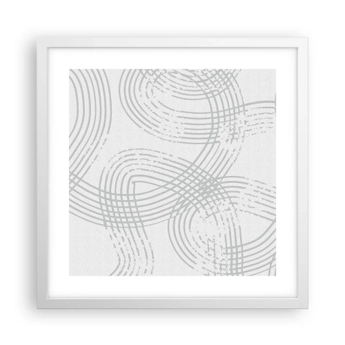 Poster în ramă albă - Nu există o cale ușoară - 40x40 cm