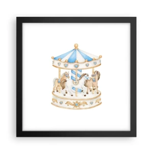 Poster în ramă neagră - Copilărie dulce - 30x30 cm