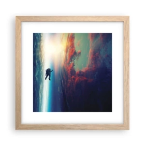 Poster în ramă de stejar deschis - Provocând universul - 30x30 cm