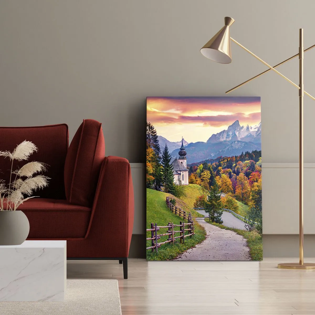 Tablou pe pânză - Un peisaj ca o pictură - 45x80 cm