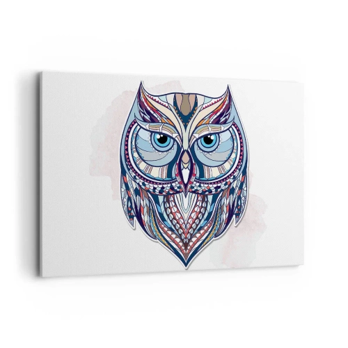 Tablou pe pânză - Bufniță ornamentală artistică - 120x80 cm