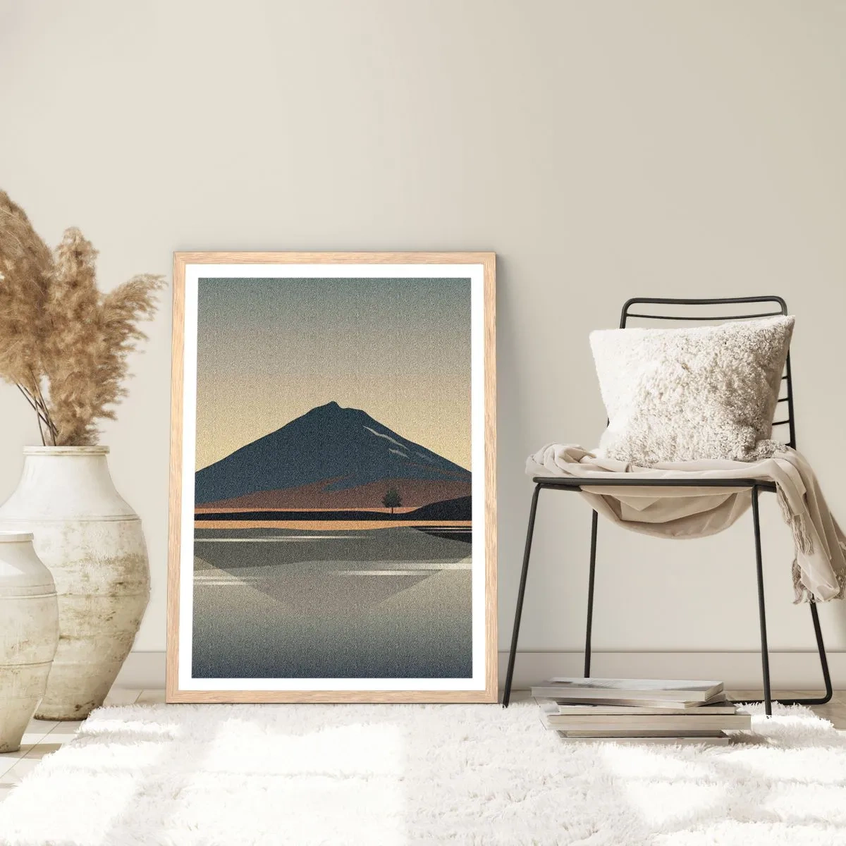 Poster în ramă de stejar deschis - În oglindă - 50x70 cm