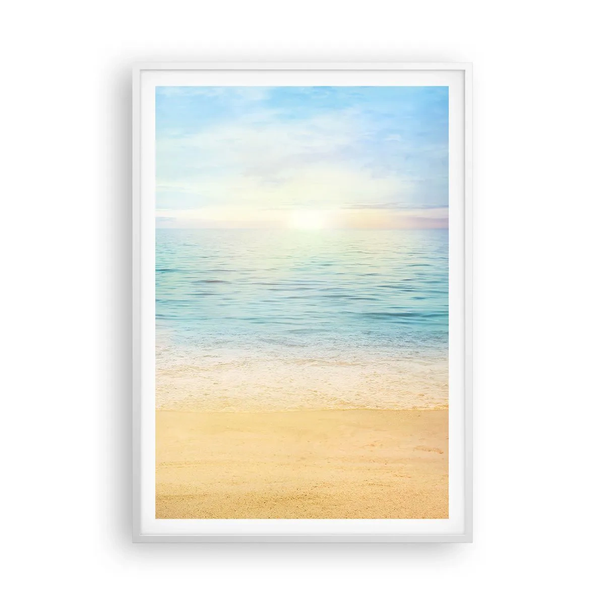 Poster în ramă albă - Marele albastru - 70x100 cm