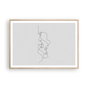 Poster în ramă de stejar deschis - Dorință vorace - 100x70 cm