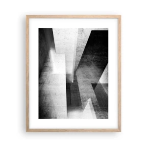 Poster în ramă de stejar deschis - Structura spațiului - 40x50 cm