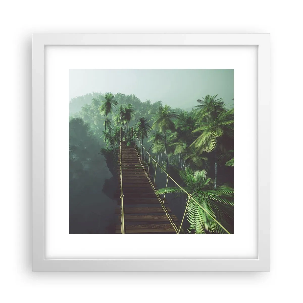 Poster în ramă albă - Deasupra cazanului verde - 30x30 cm