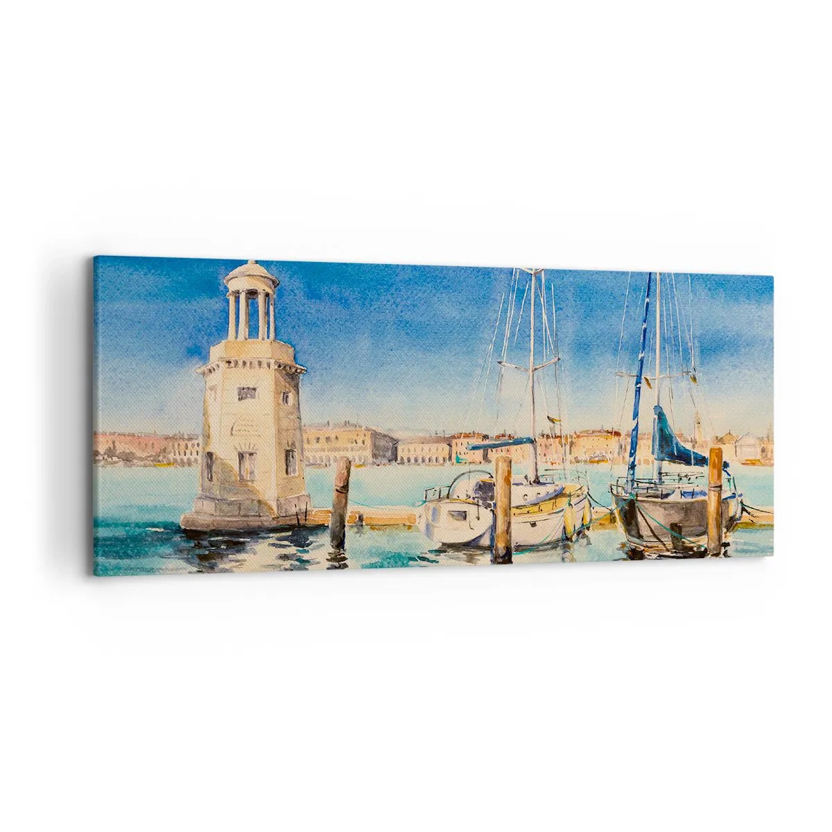 Tablou pe pânză - Laguna însorită - 120x50 cm