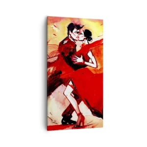 Tablou pe pânză - Ritmul pasiunii purpuriu - 55x100 cm