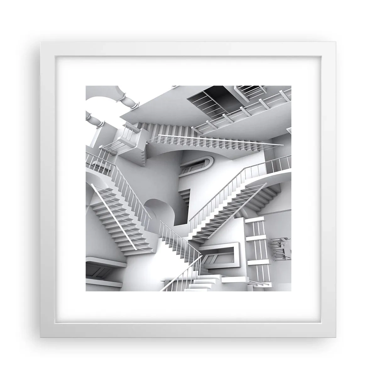 Poster în ramă albă - Paradoxurile spațiului - 30x30 cm