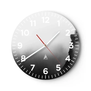 Ceas de perete - Ceas pe sticlă - La capătul lumii - 40x40 cm