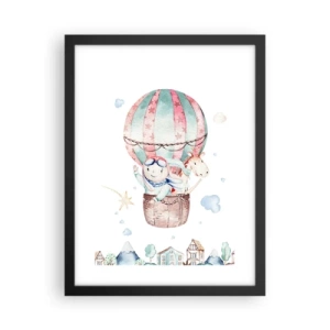 Poster în ramă neagră - Ne vom întoarce în curând! - 30x40 cm