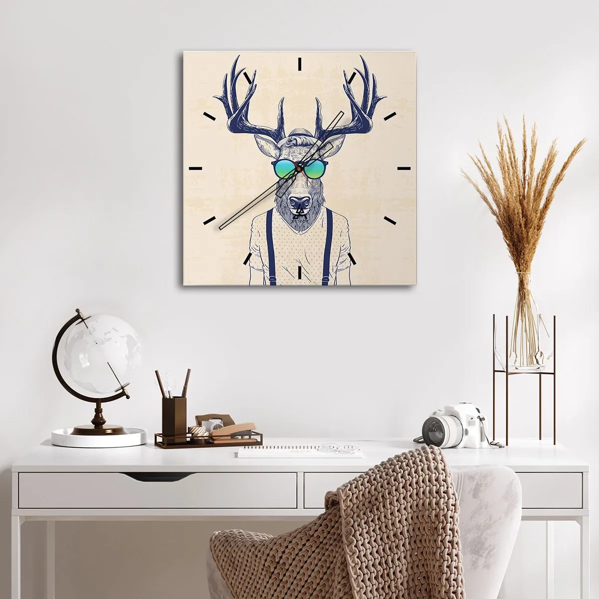 Ceas de perete - Ceas pe sticlă - Și la cine te așteptai? - 30x30 cm