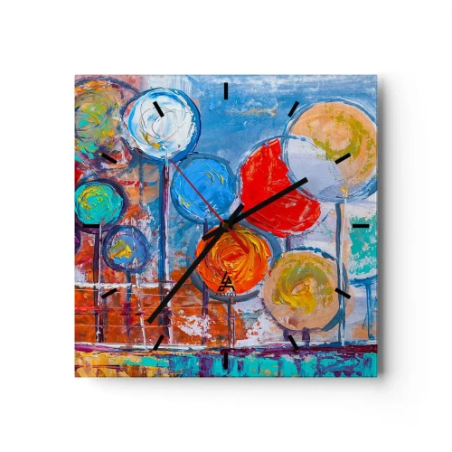 Ceas de perete - Ceas pe sticlă - Toate ciudăţeniile şi curiozităţile - 30x30 cm